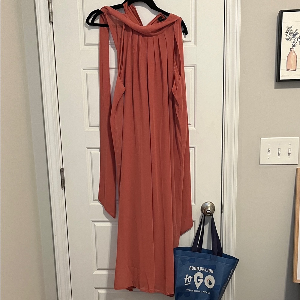 Banana Republic Orange One Shoulder Gown